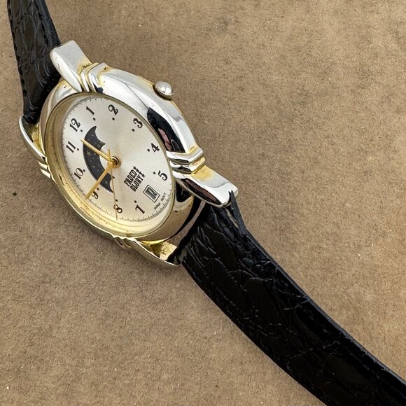 Vintage Fossil World Gold Tone Moon Phase Watch new 9 inch Bpack Strap main image 5